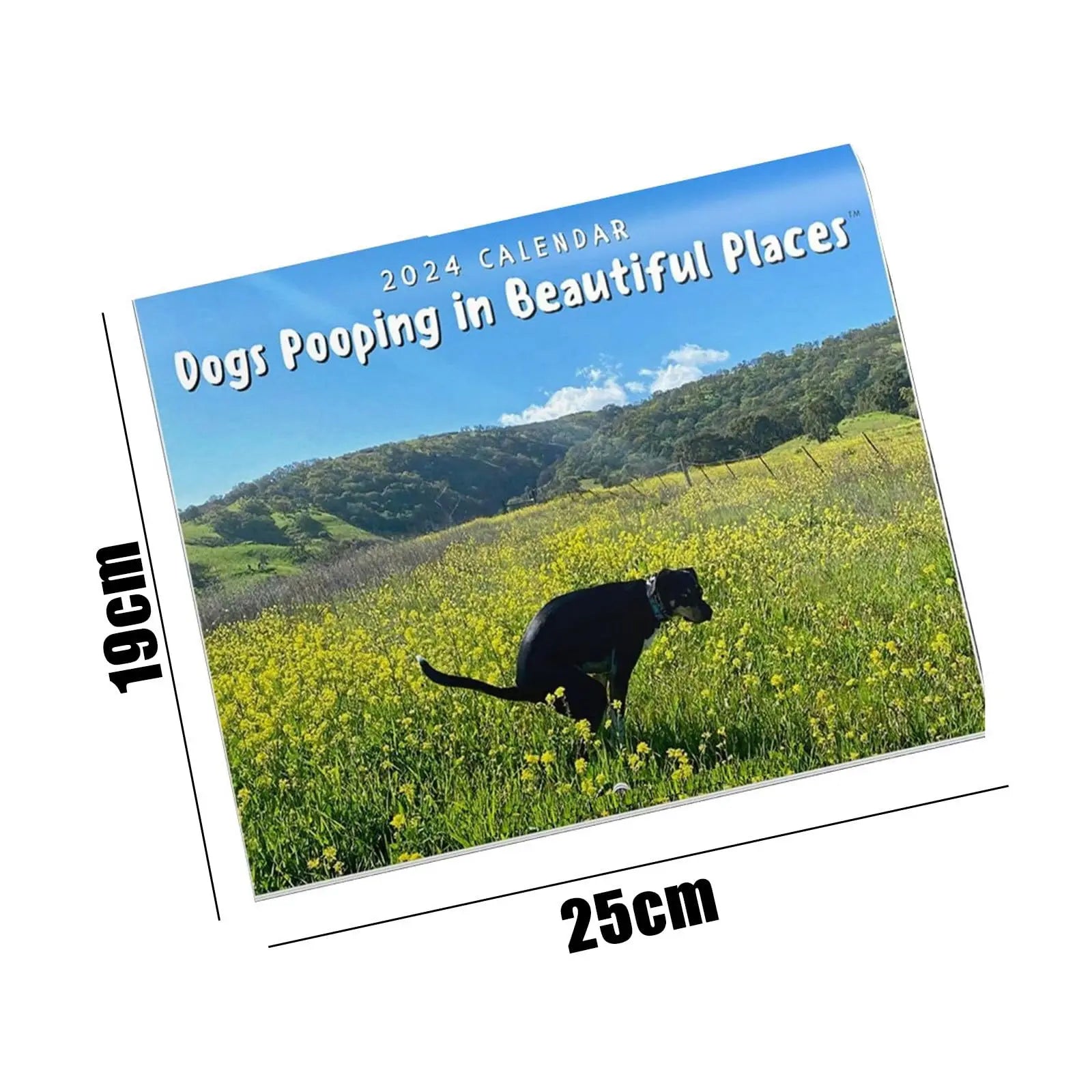 Rolig Kalender 2024 - "Dogs Pooping In Beautiful Places"